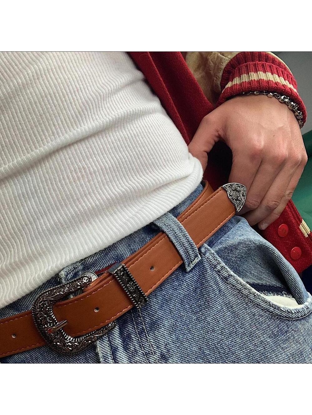 Vintage Brown Western Belt - Picture 5 of 8